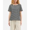 Model billede af Skall Studio Marron Regular Tee Navy/Offwhite Stripe