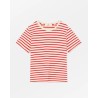 Pack shot af Skall Studio Marron Regular Tee Offwhite/Red Stripe
