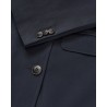 Close up af Skall Studio Emma Coat Dark Navy
