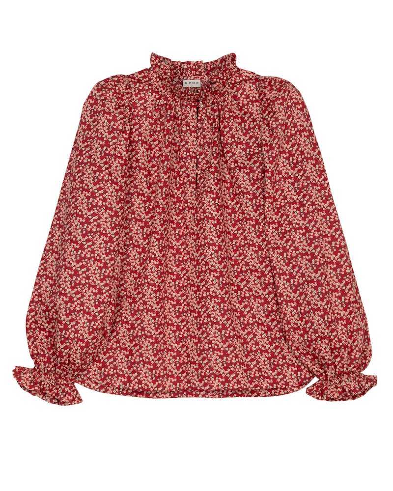 Pack shot af Apof Annabella Blouse Mitsi Valeria på neutral baggrund