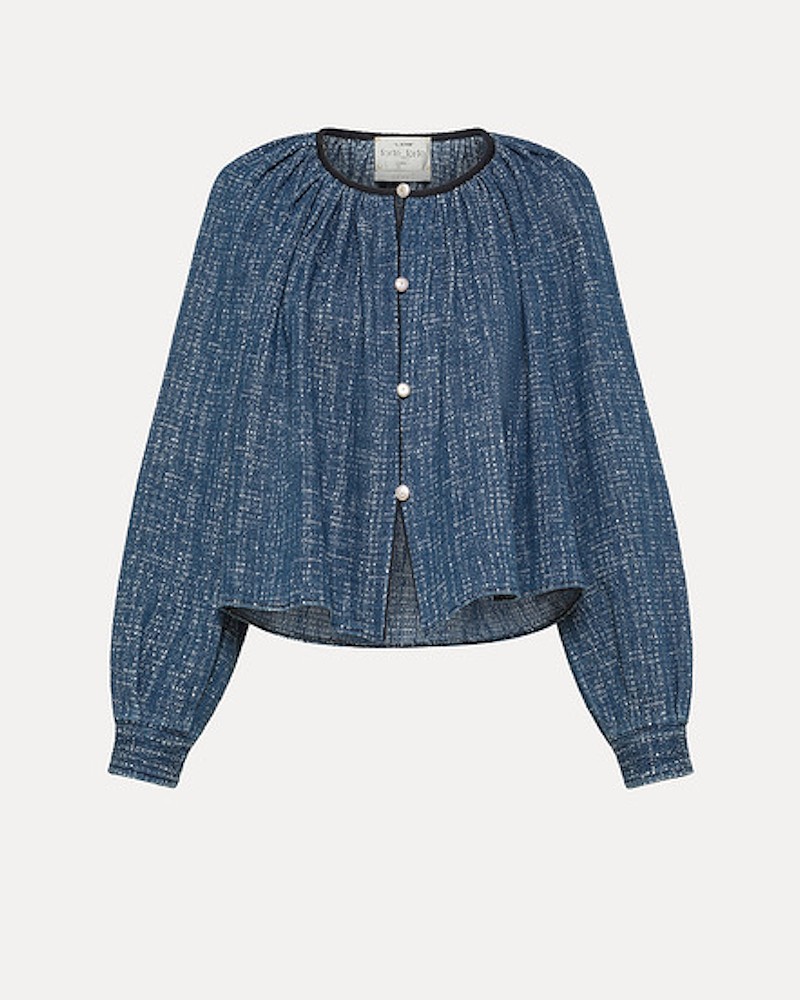 Pack shot af Forte Forte Tweed Boucle Jacket Indaco