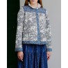 Model billede af Apof Rose Jacket Blue Palm Escape