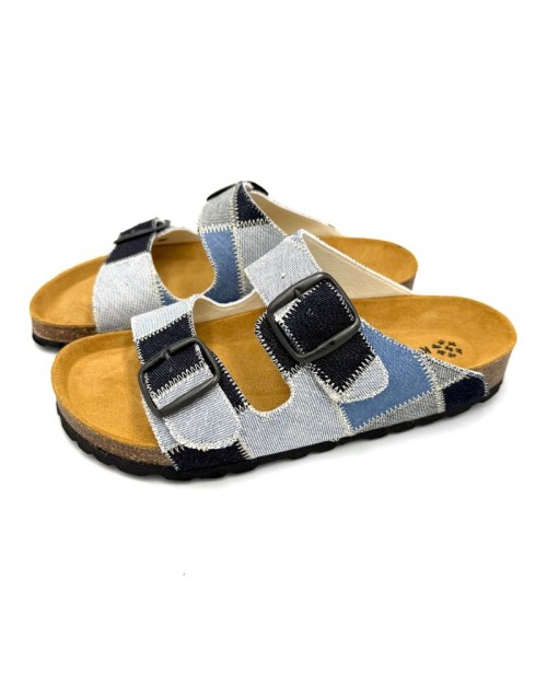 Pack shot af Kunsten Thora Sandal Denim Patchwork sandaler