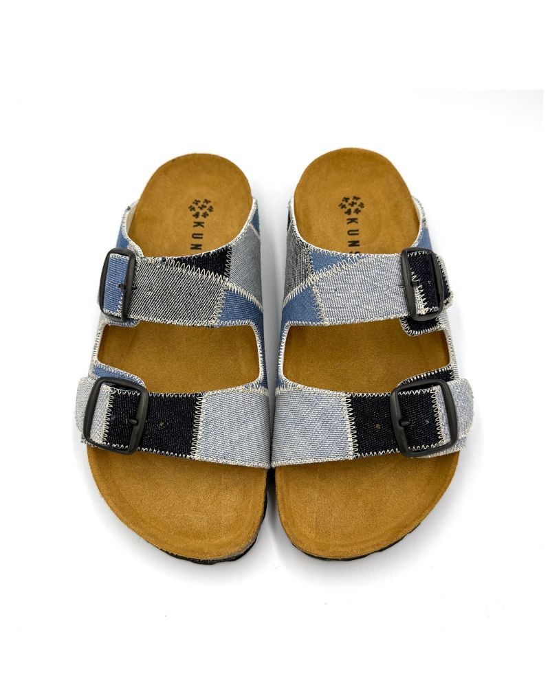 Pack shot af. Kunsten Thora Sandal Denim Patchwork sandaler