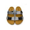 Pack shot af. Kunsten Thora Sandal Denim Patchwork sandaler