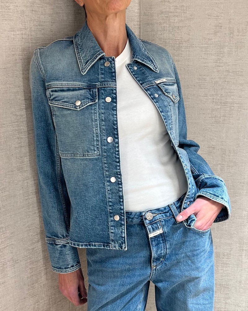 Model billede af Closed Utility Denim Jacket Mid Blue