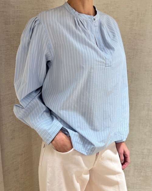 Model billede af Pomandére Shirt Sky Blue Stripe