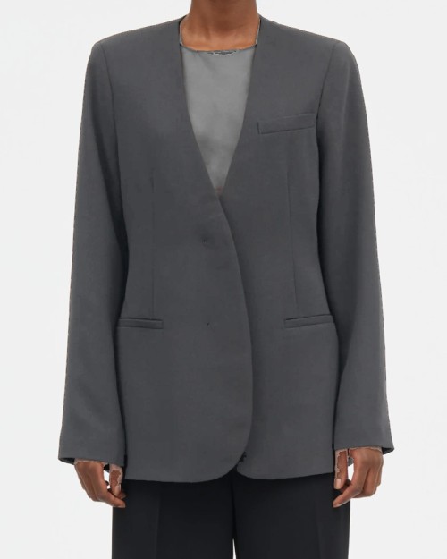 MKDT Studio Jute Blazer Crepe Anthracit