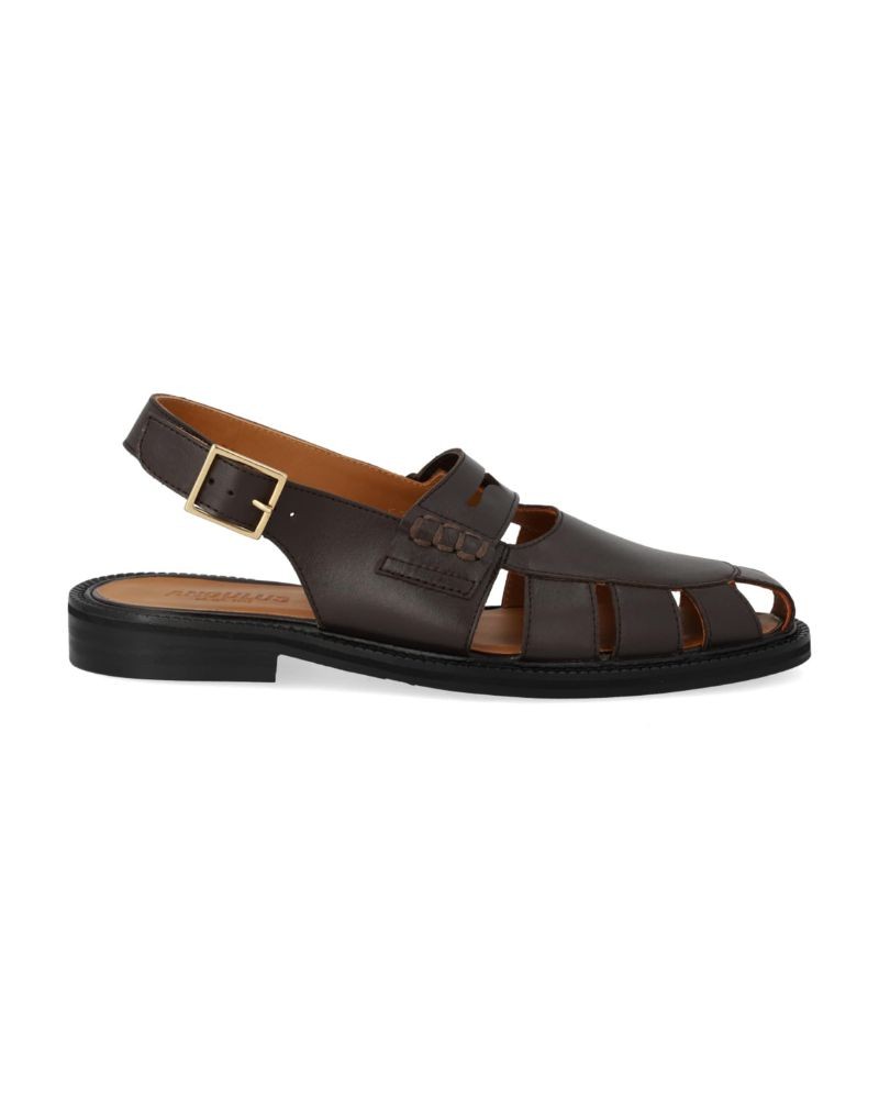 Pack shot af Angulus 1688 Slingback loafer set fra siden med justerbart spænde