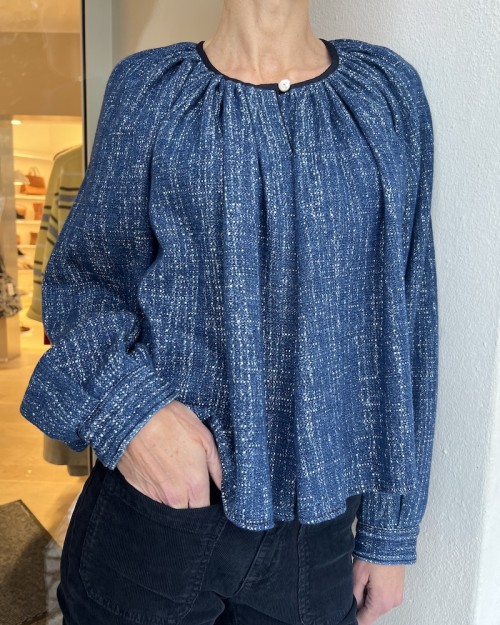 Forte Forte Tweed Boucle Jacket Indaco