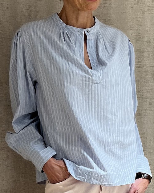 Pomandére Shirt Sky Blue Stripe