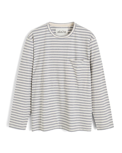 Pack shot af Aiayu Circular Tee LS Mix Grey Melange
