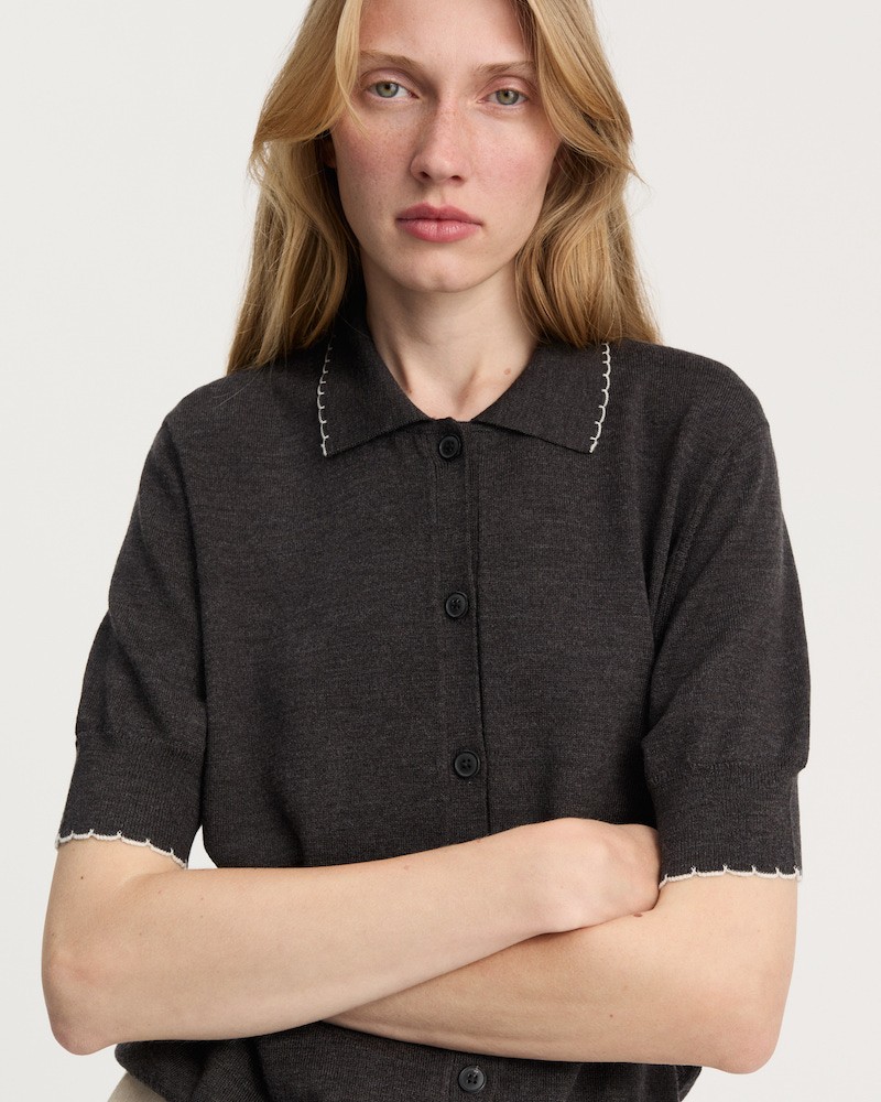 Model billede af Aiayu Disha Polo Dark Brown Melange