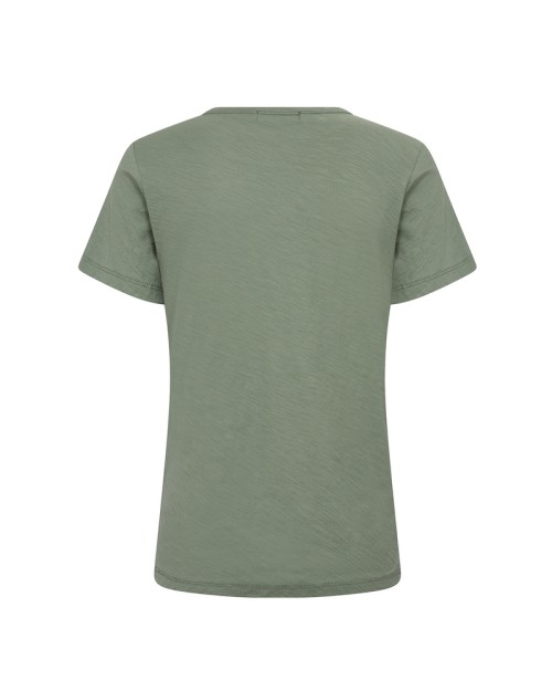 Pack shot af Leveté Room Any 1  kortærmet T-shirt Khaki bagfra