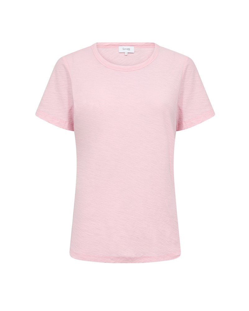 Pack shot af Leveté Room Any 1 T-shirt Lyserød Kortærmet på neutral baggrund
