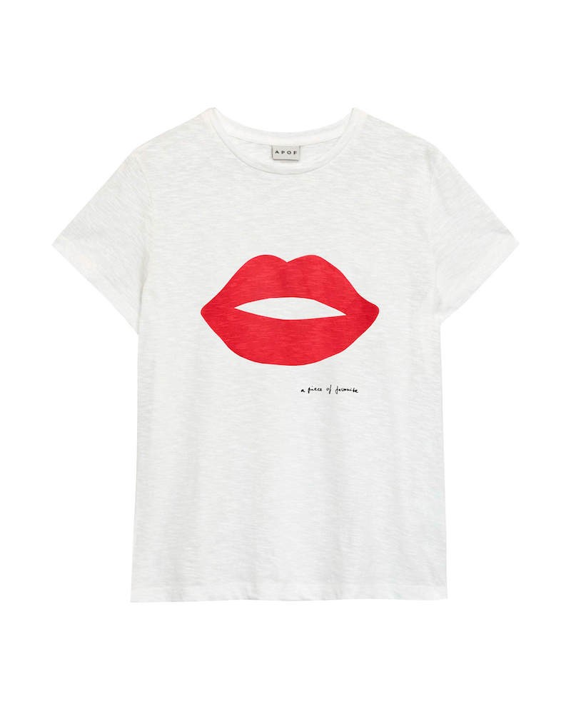 Pack shot af Apof Cil T-shirt One Kiss på neutral baggrund