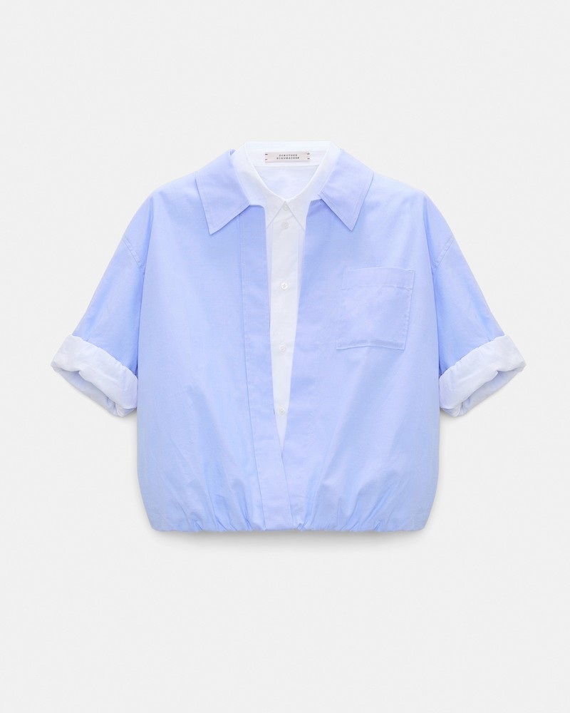 Pack shot af Dorothee Schumacher Powerful Ease Shirt Oxford Blue White