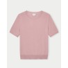 Pack shot af Herskind Thora Knit Cashmere T-shirt Soft Pink på neutral baggrund
