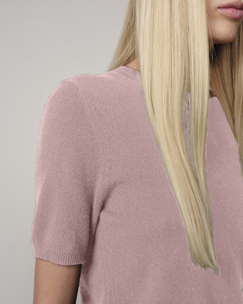 Close up af Herskind Thora Knit T-shirt Soft Pink