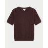 Pack shot af Herskind Thora Knit T-shirt Java Brown på neutral baggrund