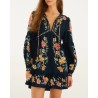 Model billede af Farm Rio Maira Floral Mini Dress Dark Blue