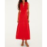 Model billede af Farm Rio Sleeveless Midi Dress Red