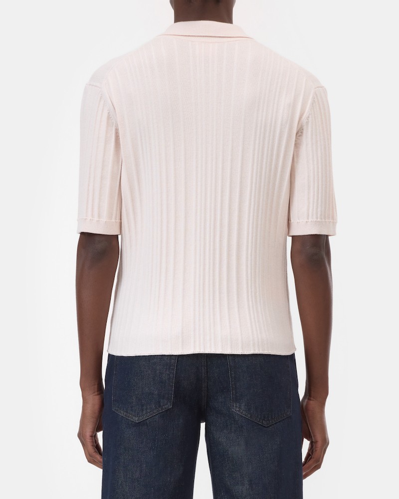 Model billede af Closed Polo Short Sleeve Blush Pink bagfra