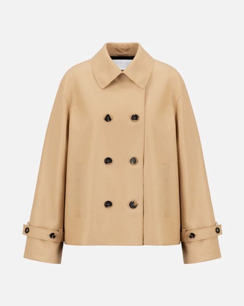 Pack shot af AG2486MLX Harris Wharf London Short Trench Pressed Wool Beige