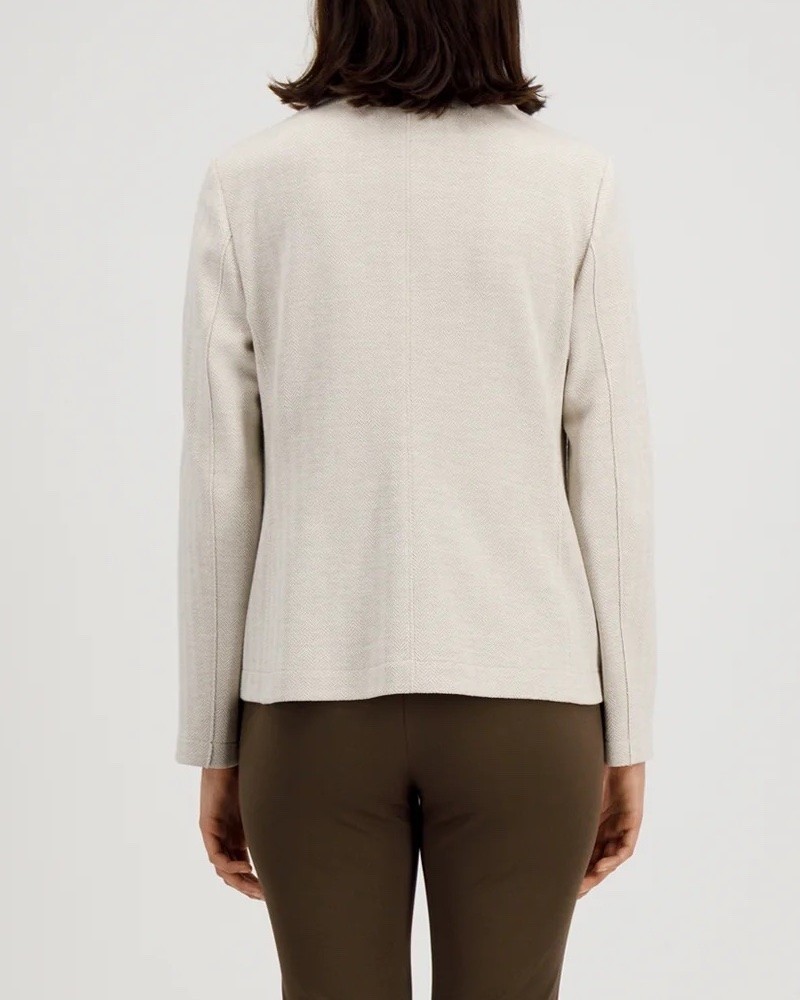 Model billede af Harris Wharf London Blazer Herringbone Loro Piana Cream