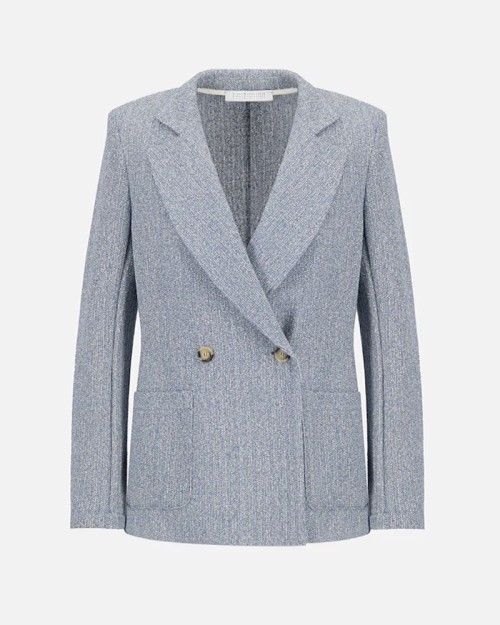 Harris Wharf London Blazer Bicolour Frisé Denim