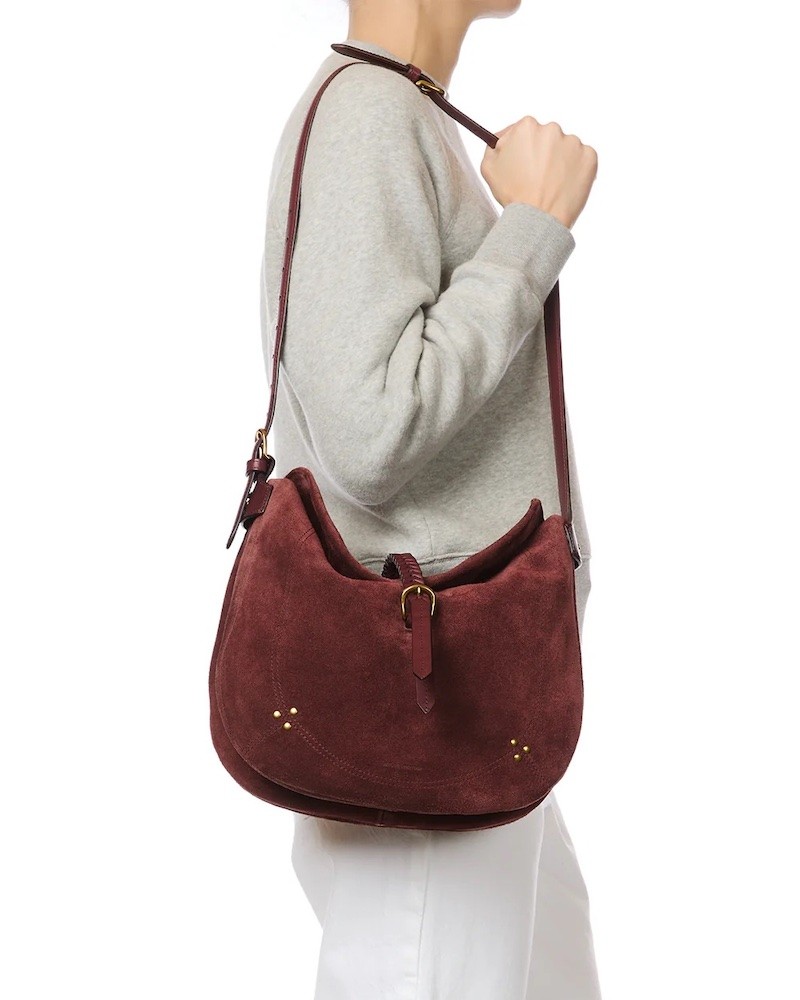 Jerome Dreyfuss Luis Goatskin Suede Brulé på model