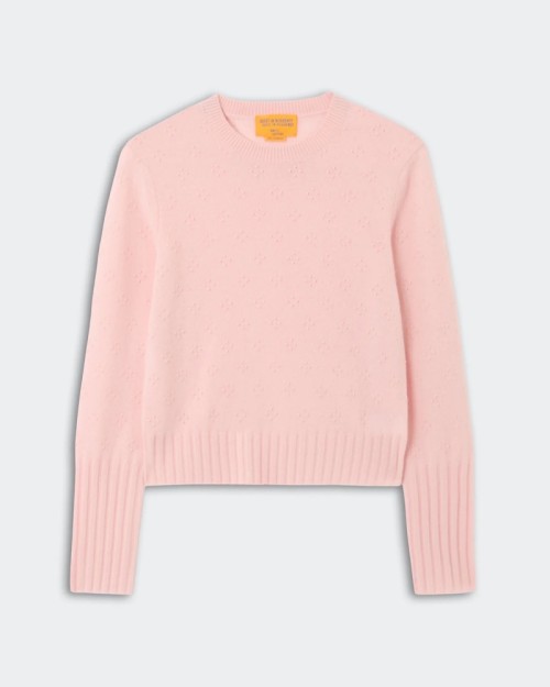 Pack shot af Guest In Residence Compass Shrunken Crew Powder Pink på neutral baggrund