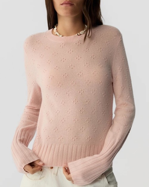 Guest In Residence Compass Shrunken Crew Powder Pink