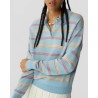Model billede af Guest In Residence Collegiate Stripe Polo Clear Sky