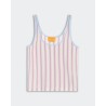 Pack shot af Guest In Residence Fine Stripe Tank Clear Sky Combo