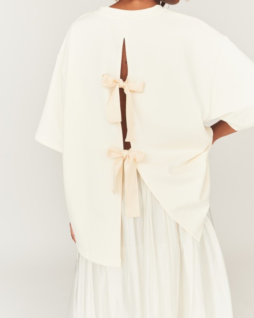 The Garment TG Bow Tee Cream