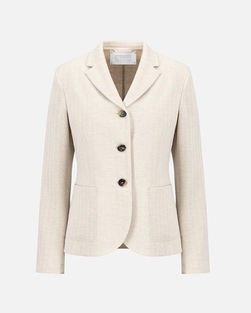 Pack shot af Harris Wharf London Blazer Herringbone Loro Piana Cream