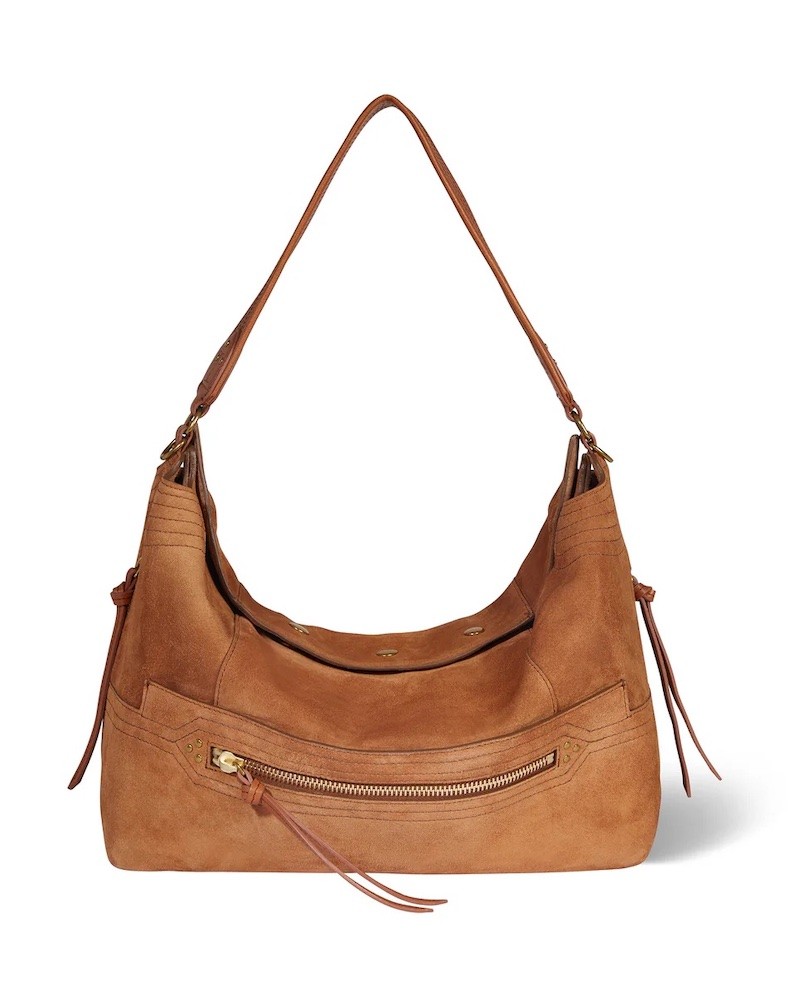 Pack shot af Jerome Dreyfuss Lucky Hobo Large Suede Caramel på neutral baggrund