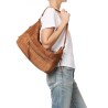 Model billede Jerome Dreyfuss Lucky Hobo Large Suede Caramel