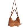 Pack shot af Jerome Dreyfuss Lucky Hobo Large Suede Caramel med crossbody rem