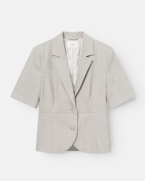 Pack shot af Lovechild 1979 Alana Blazer Light Grey Melange på neutral baggrund