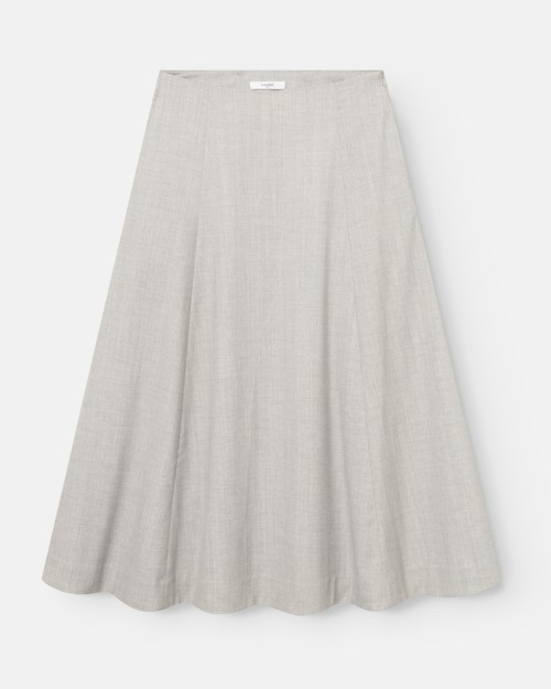 Pack shot af Lovechild 1979 Hallie Skirt Light Grey Melange på neutral baggrund