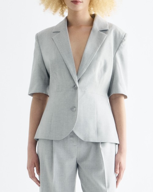 Lovechild 1979 Alana Blazer Light Grey Melange på model