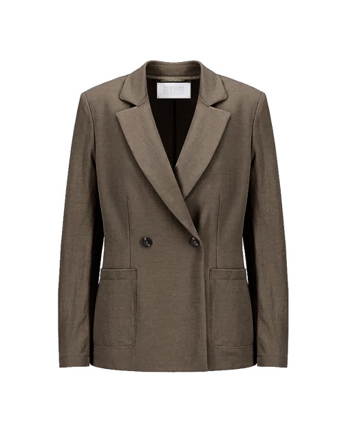 Harris Wharf London Blazer Rayon Ebony Grey