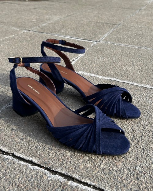 Anonymous Copenhagen Margriet 40 Sandal Calf Suede Ink Blue