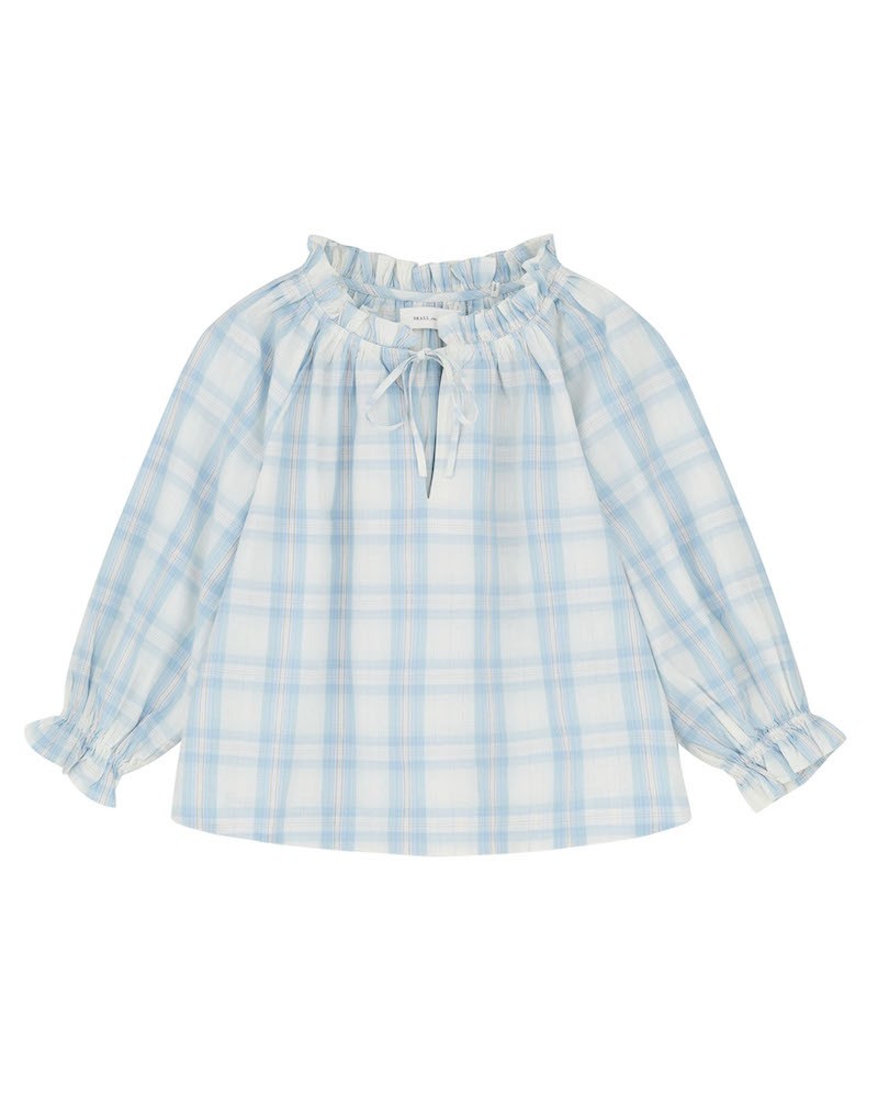 Pack shot af Skall Studio Newmoon Blouse Vintage Check på neutral baggrund