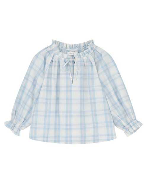 Pack shot af Skall Studio Newmoon Blouse Vintage Check på neutral baggrund