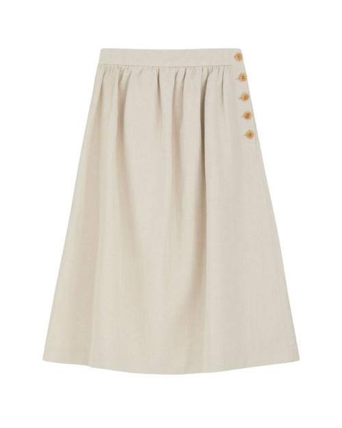 Pack shot af Skall Studio Clementine Skirt Natural på neutral baggrund