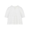 Pack shot af Skall Studio Fiore Blouse Optic White på neutral baggrund