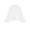 Pack shot af Skall Studio Frigga Flounce Shirt Optic White på neutral baggrund